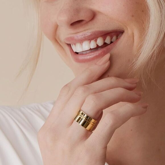 Set of 3 rose gold rings - Picture 4 of 4